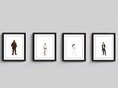 Star Wars Rebels Art Prints | Chewbacca | Luke Skywalker | Princess Leia | Han Solo | Hand Drawn Illustration