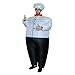 Produktbild WWricotta Adult Cosplay Chef Big Fat's Garments Party Inflatable Carnival Funny Clothes(Weiß,One Size)