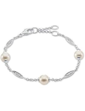 Thomas Sabo Damen-Armband Glam & Soul 925 Silber Zirkonia weiß 19.5 cm - A1388-167-14-L19.5v