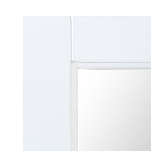 Premier Housewares Hängeschrank, einfache Spiegeltür, 66 x 51 x 16 cm, weiß - 3