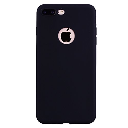 Funda iPhone 7 Plus Cover iPhone 8 PlusKcdream Suave Soft Silicona Handy TPU Carcasa Protector Anti-Rayado Flexible Luxury Funda Slim Fit Dura Brillante Brillo Purpurina Caso Llamativa Pr  Ctico Hermoso Ultra Delgado Liso Case Superficie Color S  Lido Candy Bumper Cover Funda Case Caso Phone Case Cover Para iPhone 7 Plus   8 Plus  5 5 Pulgadas  - Ner  n