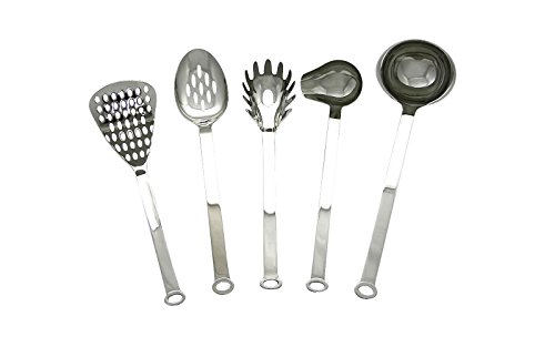GRÄWE hochwertiges Küchenlöffelset 5 teilig aus 18/10 Edelstahl