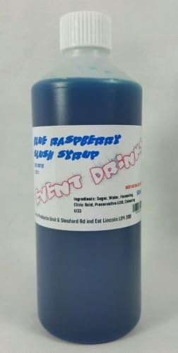 500ML BOTTLE OF BLUE RASPBERRY SLUSH/COCKTAIL SYRUP - FREE POSTAGE