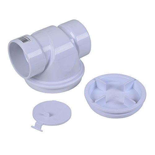 Oatey 43900 PVC Backwater Valve for DWV Pipe, White, 3 Inch