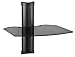 Price comparison product image Invision® Single Tempered Glass Wall Mounted Floating Component Shelf - For use with Freeview Set Top Boxes DVD Blu Ray Players & TV Wall Brackets **Please Check Shelf Dimensions Before Purchase** (Single Shelf Only/GS-1)