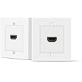 XIKKART HDMI Face Plate, HDMI Multimedia Modular Wall Socket Face Plate Socket Plug Jack Cable or Adapter for Home/Office
