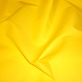 Plain Polyester Cotton Twill Fabric Clothing Craft, 1 Meter Length x 60 inch Wide, Lime Yellow