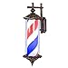 Produktbild Barbershop Pole rot weiß blau Beleuchtung und rotierenden Streifen mit LED-Lampe 73 cm(Red)