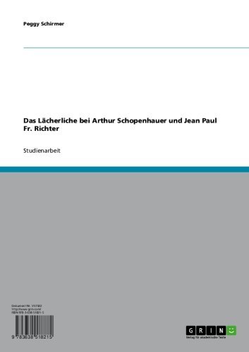Download Das Lächerliche bei Arthur Schopenhauer und Jean Paul Fr. Richter Download Das Lächerliche bei Arthur Schopenhauer und Jean Paul Fr. Richter