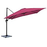 Happy Garden Parasol déporté Molokai carré 3x3m Fuchsia