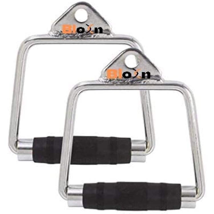 Single D Handle Handgrip - Ergonomic Aluminum Gym Grip For Upper Body Workouts (Polished Nickel Finish)