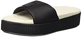Gepolsterer Riemen Puma Damen Platform Slide Plateausandalen, Schwarz Black-Whisper White, 38 EU