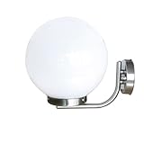 Durchmesser der Lampe: 25 cm vidaXL Garten Wandlampe Edelstahl Kugel Lampe Leuchte Außenleuchte Wandleuchte