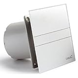 Extractor de Baño con sistema de extracción perimetral, cristal blanco