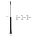 Produktbild Autoantenne 24cm Antenne Kurz DIN inkl. 3 Gewindeadapter M4 M5 M6 für Sunny III Traveller