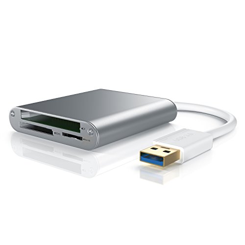 CSL – USB 3.0 Multi Kartenlesegerät / Cardreader | Kompatibel: Mac OS, Windows, Linux, Raspberry Pi (Raspbian) | für MicroSD / MicroSDHC / MicroSDXC / SD / SDHC / SDXC / CF I Alu-Design - 2