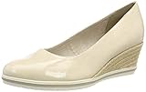 tamaris keilabsatz sandalen Absatzhöhe: 5,1 - 8 cm Tamaris Damen 1-1-22441-22 452 Pumps, Beige (Cream Patent 452), 37 EU