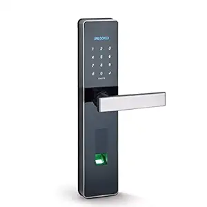 Zemote IoT Smart Door Lock with Fingerprint, Password and App Access, 34 x 7.5 x 3 cm