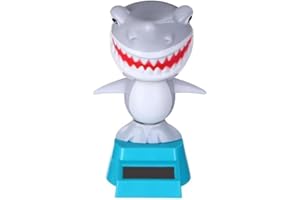 DWANG Gray Shark Solar Dancing Solar Powered Dancing in Colorful Shape Flip Flap Animated Bobblehead Dancer Window Sun Catcher Car Dashboard Decor Solar Power Kits