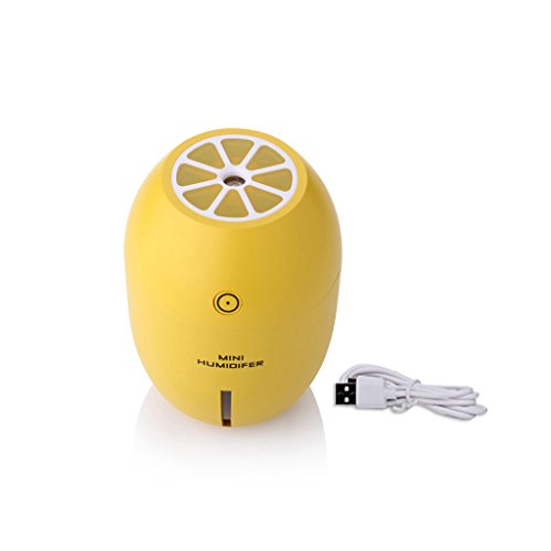 Gazechimp Kreativ Mini Zitrone USB 180ml Ultraschall Luftbefeuchter mit LED Licht Luftreiniger Diffusor Farbwahl – Gelb - 3