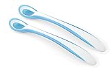 CUCHARA TERMOSENSIBLE: Nuestras cucharas son ideales para el destete y para comenzar a introducir alimentos sólidos a los bebés. Cuentan con un sensor de temperatura que cambia de color si el alimento que entra en contacto con la cuchara está a una temperatura superior a los 37 °C. Estos alimentos estarían demasiado calientes para ser ingeridos, especialmente cuando se trata de un bebé.