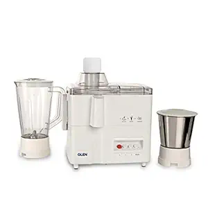 Glen Juicer Mixer Grinder 4010 500 watt Motor 2 Jars ISI White