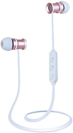 EC Technology Bluetooth 4.1 Headphone Sports Headset Wireless Bluetooth Headphones with Microphone &amp; Stereo with Magnet Attraction for Running, Workout, Gym - Rose Gold