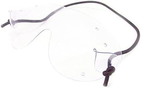 Flexvision Mini Size SkyDiving Freefall Sports Safety Goggles | Clear Lens (Black Bungee)