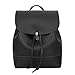 Produktbild Rucksack Damen Reisetasche Mini Schulranzen Frauen Tasche Mode Leder Handtasche Btruely (Ein Größe, Schwarz)
