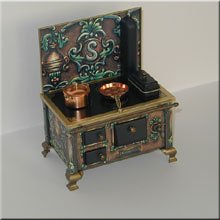 Preisvergleich Produktbild Miniatur Metallherd "Antik"