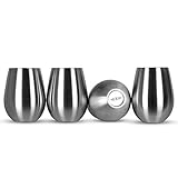 ✔️ PREMIUM QUALITÄT - Die einwandfreie Qualität unserer Weingläser aus Edelstahl machen das Trinken zu einem luxuriösen Erlebnis.