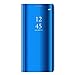Produktbild Fantasyqi Kompatibel mit Handyhülle Huawei Mate 20X Hülle Ultradünn Clear Standing View Spiegel Ledertasche Handyhülle Flip Ständer Etui Stoßdämpfung Schutzhülle Mirror PU(Blau)