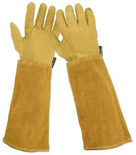 Rostaing Arbeitshandschuhe / Rosenhandschuhe Leder mit Stulpe, Größe 7