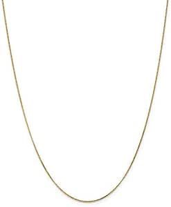 14k Yellow Gold .9mm Link Curb Pendant 