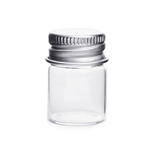 10Pcs / 5ML leer Probe Gläser Ampullen Glas Flaschen Gläser Fläschchen Fall Behälter mit Schraubkappen,Transparent - 2