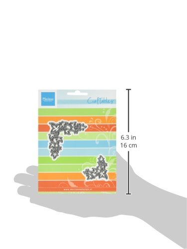 Marianne Design CR1253 Craftables Efeu Ecke – Stanzschablone und Prägeschablone für die Kartengestaltung und Scrapbooking, Steel, grau, 5,6 x 5,6 x 0,3 cm - 2