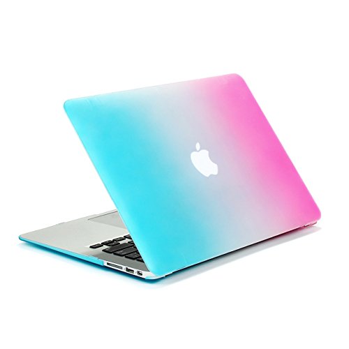 MacBook Air 11 hülle, iNeseon- * 3 in 1 * [Ultra Slim Series] Hard Case Cover, Bildschirmschutz, US Version Regenbogen Tastatur-Abdeckung und die EU-Version Transparent Tastatur-Abdeckung für MacBook Air 11 Zoll [Modell: A1370 und A1466] (Regenbogen) - 4