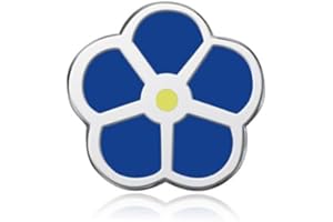 BOBIJOO Jewelry - Pino Flor, Azul y Amarillo no-me-olvides de la Solapa de la Masonería Pin de Correo electrónico de Metal