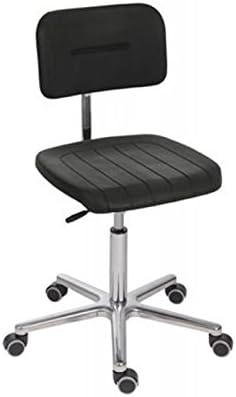 Antistatic ESD Working Chair Modell 6645 with Castors, Seat PU black, by Lotz