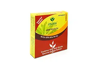 Utkarsh MKP (Mono Potassium Phosphate) (00 : 52 : 34) (100% Water Soluble Complex Fertilizer) (Foliar Spray Nutrition)(900GM)