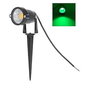 Jikrik 3 Watt Garden Light Led Outdoor Led Spike Green Focus { 'IP65 ' Water Resistant & Adjustable 180? } Black Aluminium Body || Garden Lights (Green Color). Pack of 1 Piece