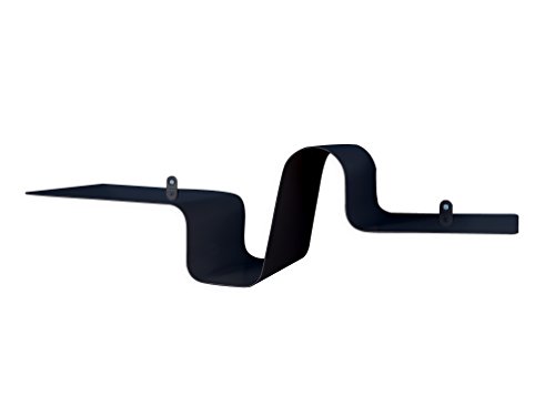 Element System 11344-00010 Etagère murale en métal JULIEN double/adaptée pour livre et décoration/noir/530 x 150 x 180 mm/en 3 couleurs