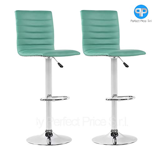 JUEGO DE 2 TABURETES PIEL SINTÉTICA, DISEÑO DE SILLAS BAR RESTAURANTE TABURETE GIRATORIO ALTURA AJUSTABLE