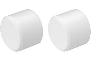 EVOGES White Dimmer Knobs - Pack of 2, Ø19mm x 14mm, Universal Spare Replacement, 6mm D-Spindle