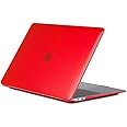 GIOIA BAZAAR Case for MacBook, Plastic Hard Shell Case Cover Only Compatible with MacBook Air 13 inch/ 13.3" (Models: A1369 & A1466, Older Version 2010-2017 Release)(Red)