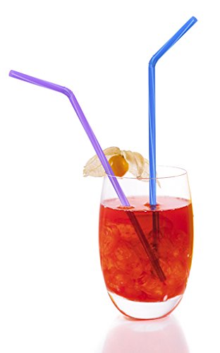 Fackelmann 54546 Trinkhalme Kräftige Farben Knickbar, Länge: 24 cm, 200 Stück - 3