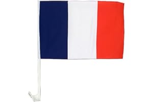 LP Lot de 4 Drapeaux pour vitre Voiture France Supporter Euro 2016