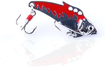 WDDDYYE Fishing Lures/10Pcs Metal Vib Fishing Lure Carp Fishing Accessories Vibration Artificial Fishing Tackle Hook,Red