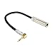 Produktbild 0.2M6.35 Male Female to 3.5 Plug Male Jack Audio Extension Cable Hi-Fi Stereo Microphone 90 Degree Short Angle Audio Line