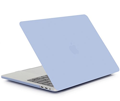 MacBook Pro 15 Hülle 2016 Touch Bar, iNeseon Ultra Slim Plastik Hartschale Tasche Cover snap on Schutzhülle Schale mit US Serenity Blue und EU Transparent Silikon Tastatur-Abdeckung Schutzhülle für Neueste Apple MacBook Pro 15 Zoll mit Touch Bar A1707, Serenity Blue - 3